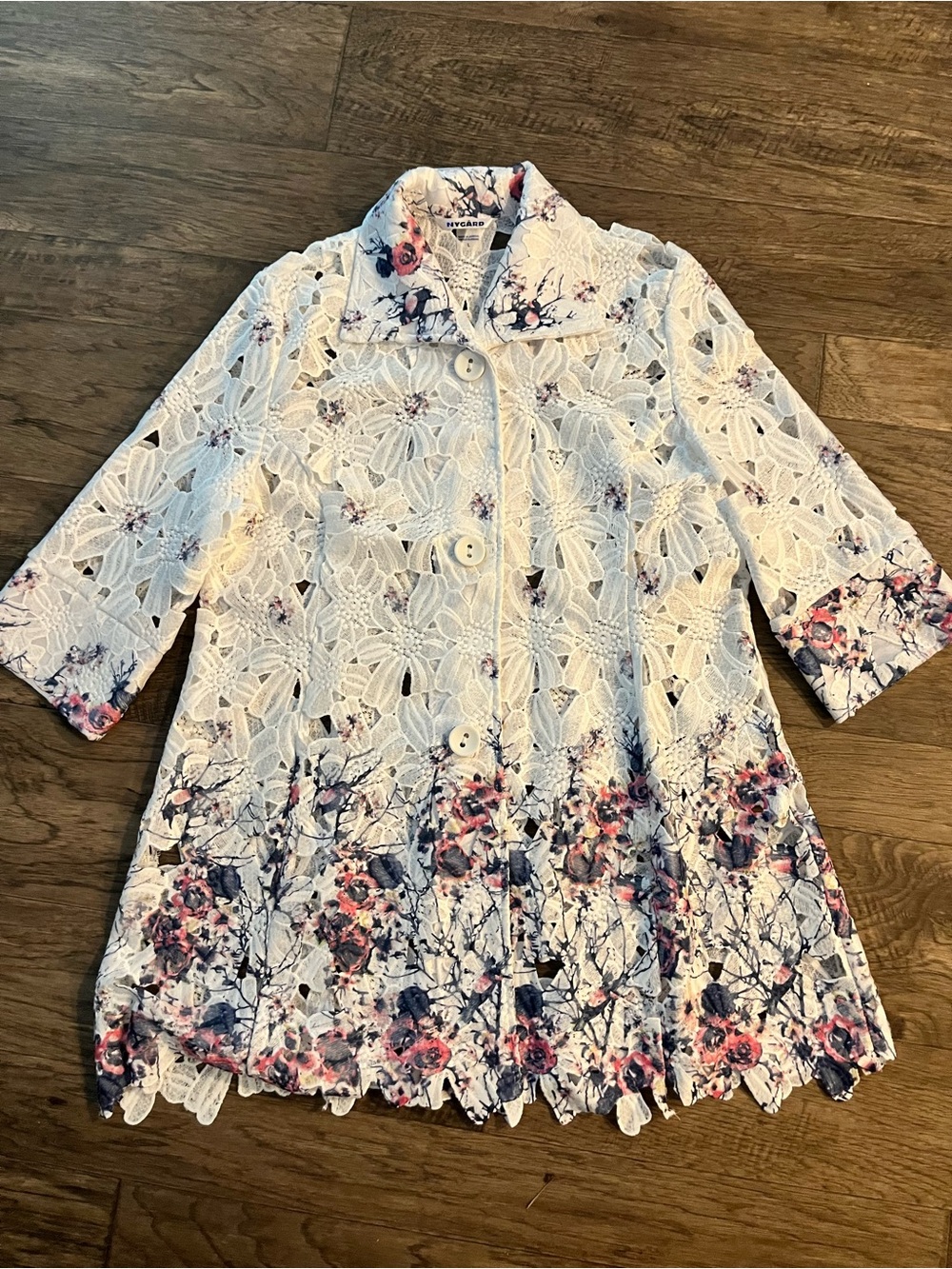 Nygard Floral Cut Out Jacket